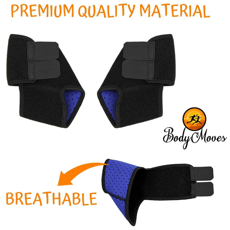BodyMoves Kid's Ankle Brace Support Plus Hot and Cold Ice Pack (Sporty Black, Small for Little Kids (US 12-3)) Sporty Black - BeesActive Australia