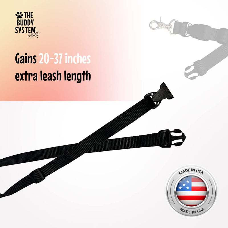 The Buddy System Hands Free Dog Leash Accessories, Fits All Our Dog Leashes, Versatile Leash System for Runners, Joggers and Owners, Made in USA (Extender, Small Dog Black) Extender Small - BeesActive Australia