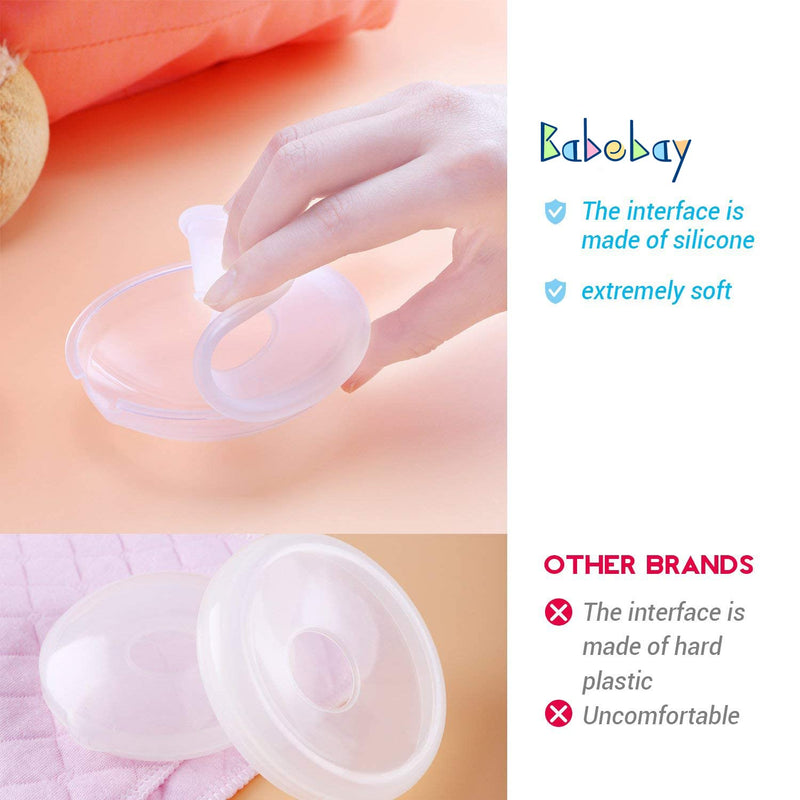 Breast Shells, 4 Pack Nursing Cups, Milk Saver, Protect Sore Nipples for Breastfeeding, Collect Breastmilk Leaks for Nursing Moms, Soft and Flexible Silicone Material, Reusable 4 Count (Pack of 1) - BeesActive Australia