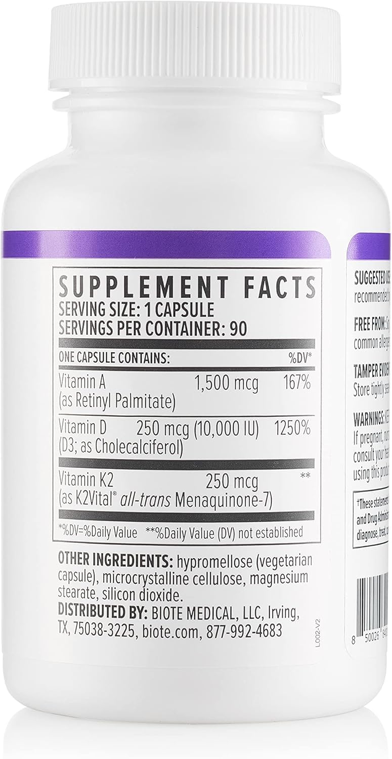 Biote Nutraceuticals - ADK 10 - Immunity + Cardiovascular (90 Capsules) 90 Count (Pack of 1)