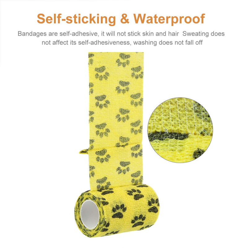 AUPCON Vet Wrap Cohesive Bandages Bulk Self Adhesive Bandage Wrap Self Adherent Wrap Non-Woven for Dogs Pet Animals & Ankle Sprains & Swelling 2 Inch x 5 Yards (3 Inch Claw) 3 Inch Claw - BeesActive Australia