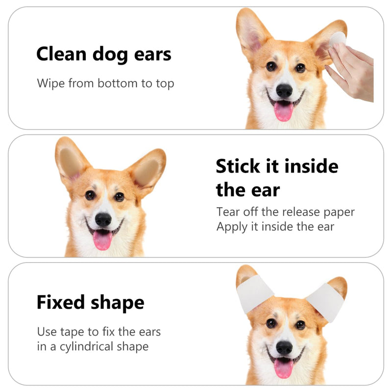 Dog Ear Stand up Support Aid Kit with Non-Woven Fabric for Puppy Ear Correction and Posting Pet Care Tool for Comfortable Support