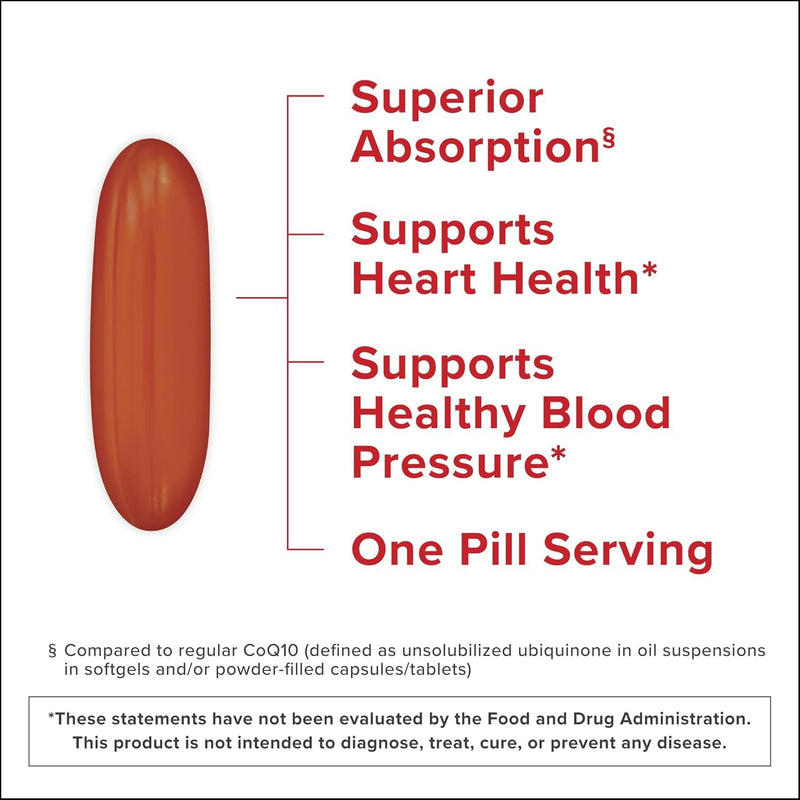 Qunol Mega Ubiquinol CoQ10 100mg, Superior Absorption, 240 Softgels | #1 Cardiologist Recommended Supplement for Heart Health, Coenzyme Q10 Supplement to support Vascular Health & Cellular Energy 120 Count (Pack of 2)