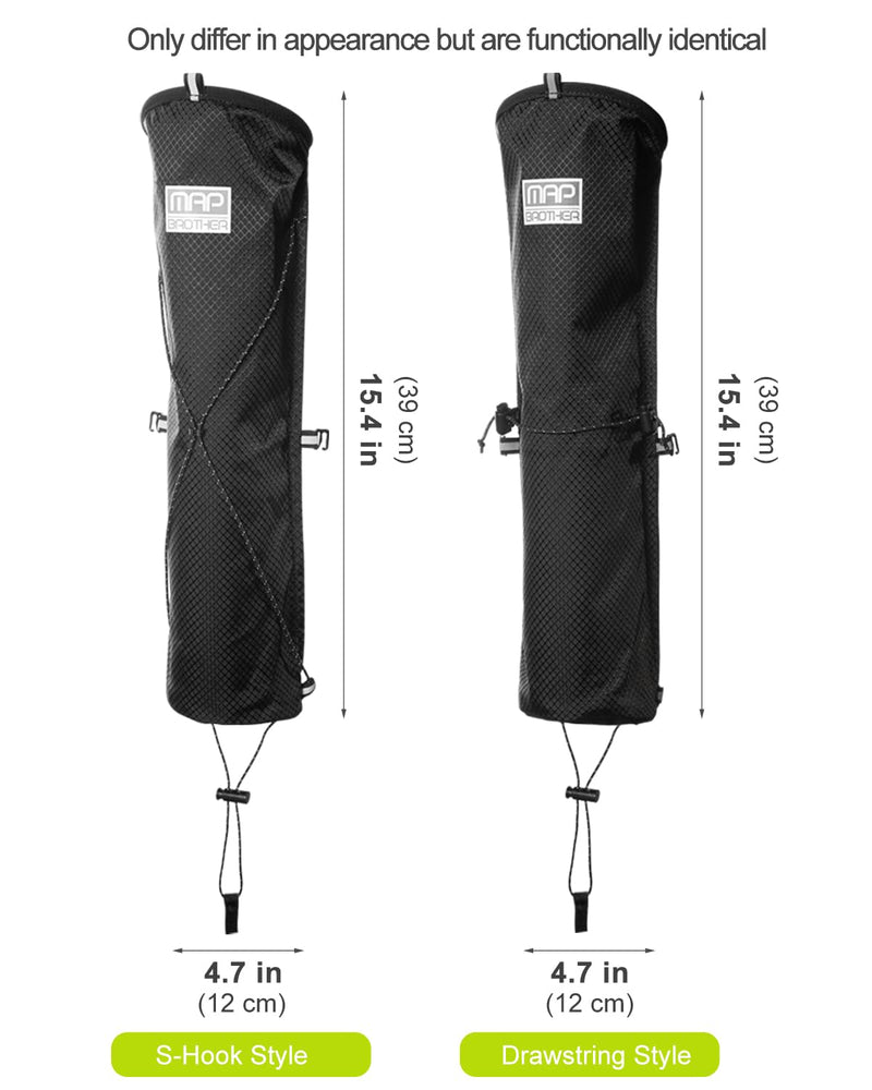 Trekking Poles Carry Bag, Waterproof & Lightweight Hiking Poles Storage Bag, Portable Storage Bag for Trekking Poles, Suitable for Running Hydration Vest & Backpacks Drawstring Style One Size