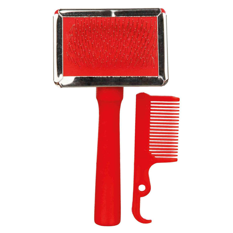 Trixie 2353 soft brush, 6 × 13 cm, brown, silver - BeesActive Australia