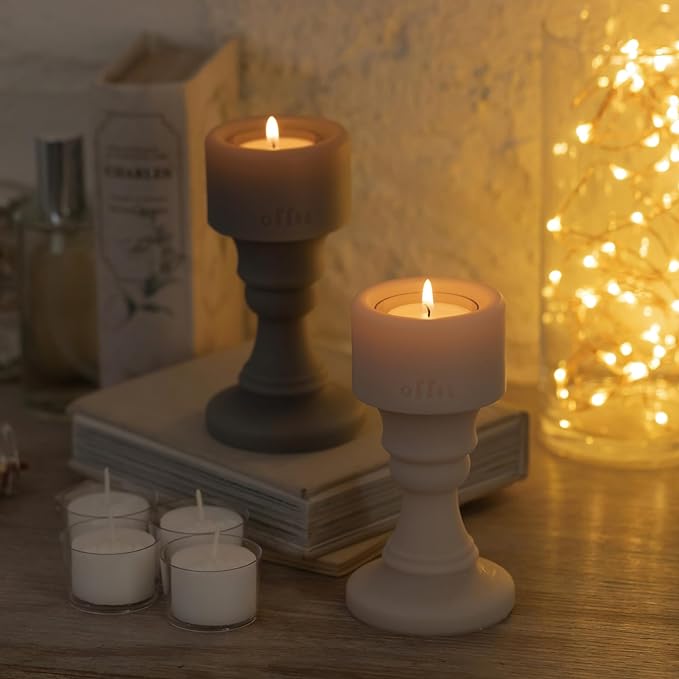 [offti] Offty Melt-Resistant Candles Candle Stand "Ancient " (Ecl Beige) Aroma Cup Candles/Fruity Bouquet Scented Candle Holder 1 Pack - BeesActive Australia