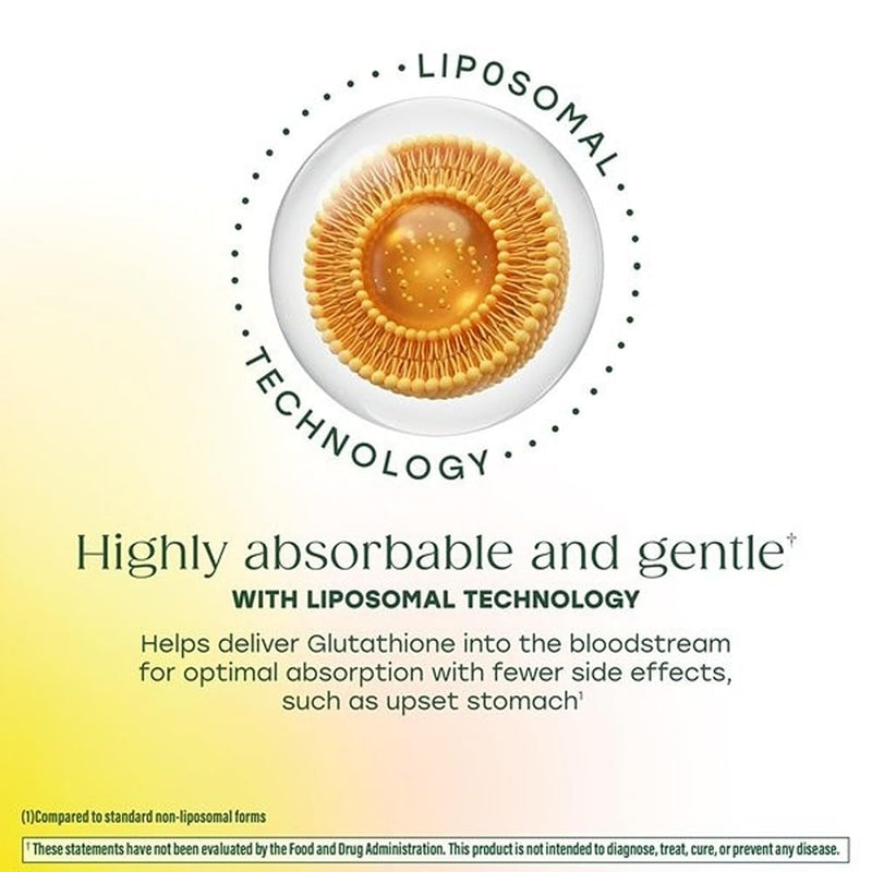 MegaFood High Absorption Liposomal Glutathione Supplement, 60 Capsules | Liver Detox & Antioxidant Support for Immune, Skin, Brain, Heart and Cellular Health, Healthy Aging, Vegan, 30 Servings