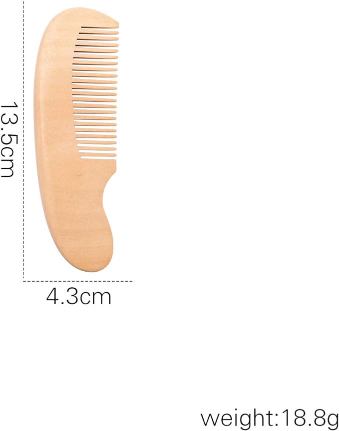 O-Life Baby Hair Brush, Comb, Baby Brush, For Newborns, Infants, Babies, Hair Brush, Comb, Head Massager, Natural Wood, Baby Shower Gift, Gift, Anti-Static - BeesActive Australia