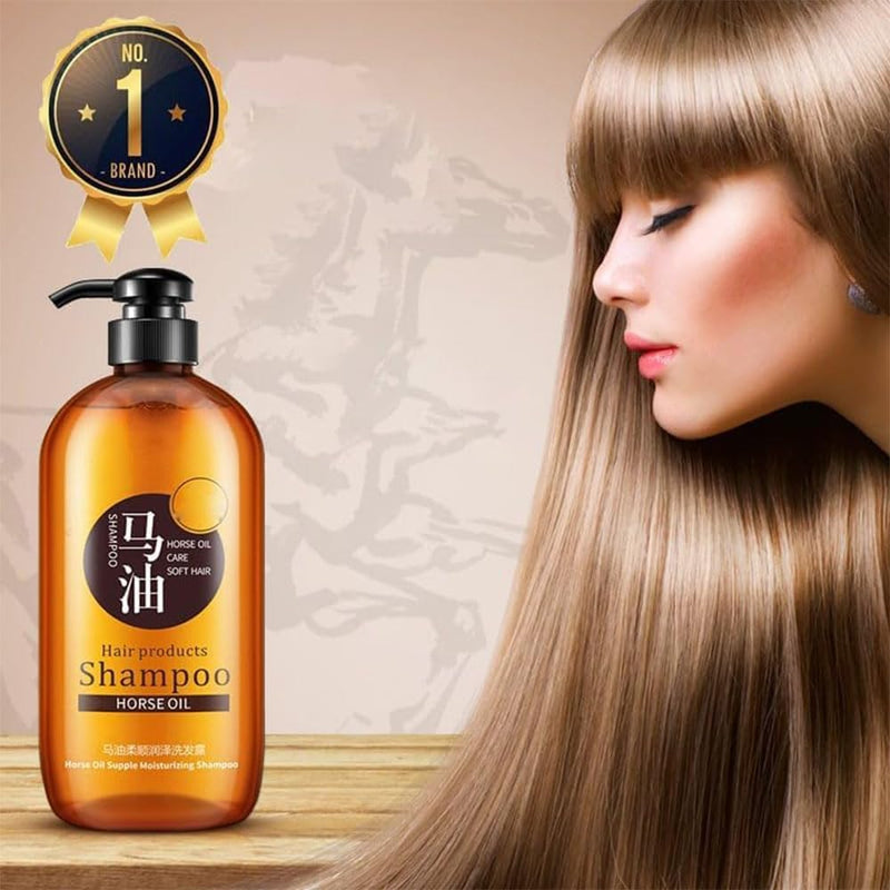 Horse Oil Nourishing Shampoo, Horse Oil Shampoo Japan, Japanese Horse Oil Shampoo Nourishing Conditioner No.1 in Japan for All Types (600ML) 600ML - BeesActive Australia