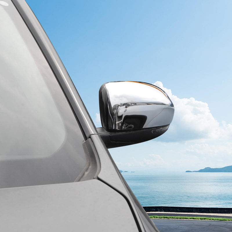 Jimen Compatible with Jeep Cherokee 2014-2023 / Jeep Compass 2017-2023, Side Door Rearview Mirror Cover Trim (Chrome) Chrome - BeesActive Australia