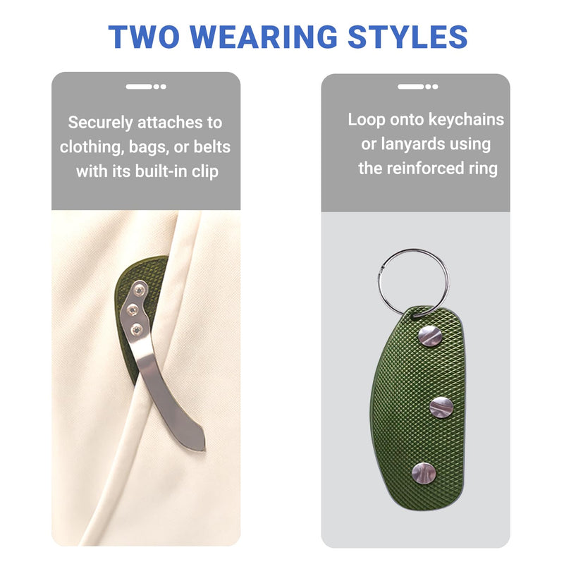 Key Turner Aid for People with Arthritis, FAMCHAINS Folding Key Organizer, Aluminum Keys Holder Keychain Accessories for Men, Door Opening Assistance with Grip Key Extender for Seniors yaoshijia Green