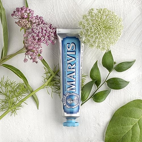 Marvis Classic Strong Mint and Aquatic Mint Toothpaste Set, 3.8 oz