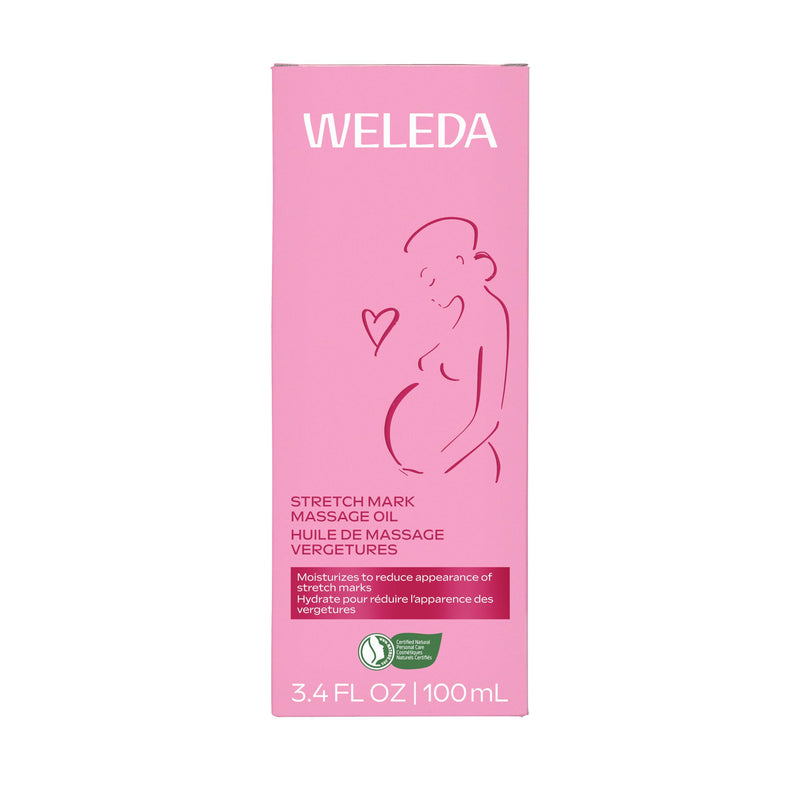 Weleda Stretch Mark Pregnancy Massage Oil, 3.4 Fluid Ounce, Plant Rich Oil with Vitamin E, Sweet Almond, Jojoba and Arnica Oils 3.4 Fl Oz (Pack of 1)