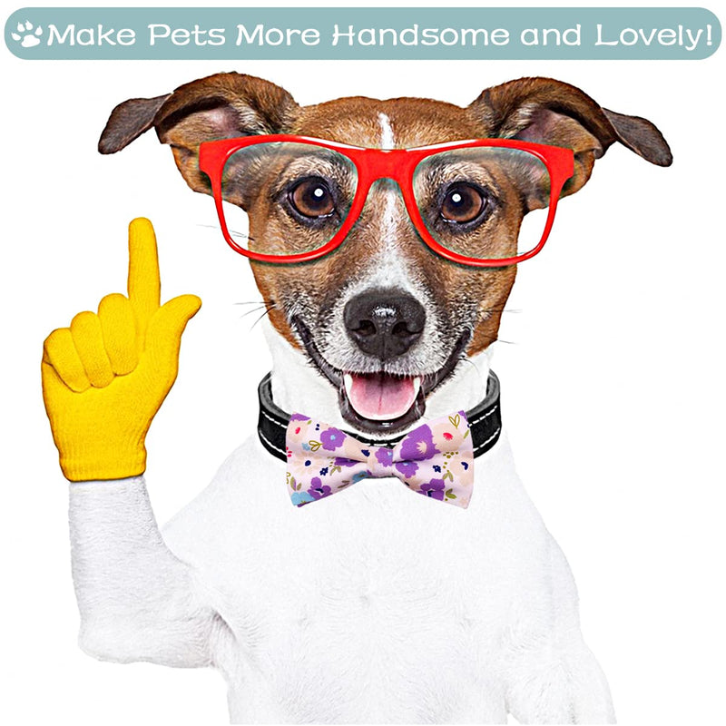 PET SHOW Wholesale 50pcs Floral Small Dogs Collar Attachment Bow Ties Embellishment Medium Large Dog Puppies Cats Collar Charms Accessories Bulk Slides Bowties 50pcs/lot - BeesActive Australia