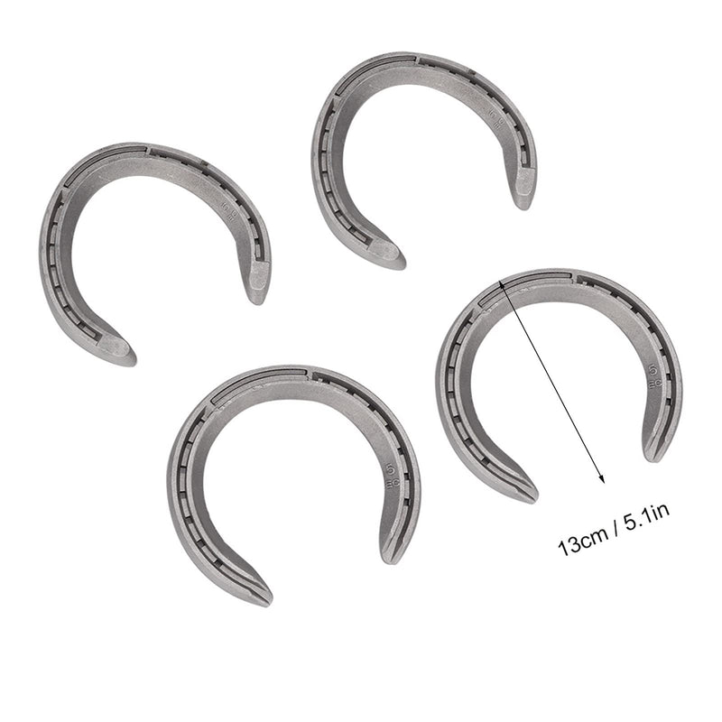 Fdit 4Pcs Aluminium Alloy Horseshoes Horse Riding Tool Equipment