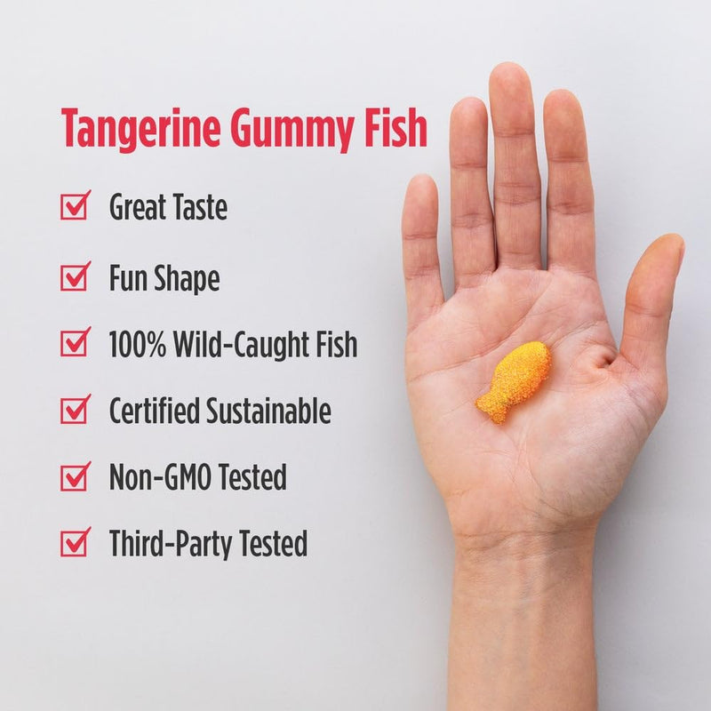 Nordic Naturals Omega 3 Gummies, Fish Oil for Adults, 124mg EPA DHA 30Count | Supports heart, brain & joint health. 124mg EPA & DHA omega-3 fatty acids. Non-GMO gummy fish. Tangerine flavor. 30 servings Standard Packaging