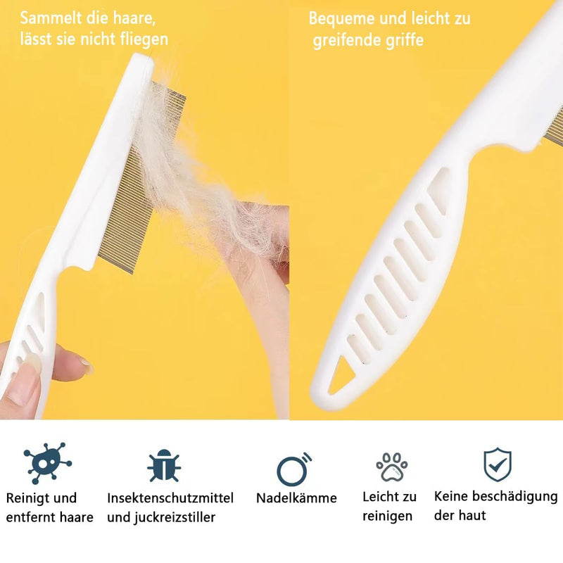 Flea Comb Cats, Pack of 2 Flea Comb for Dogs Cats Flea Comb Dog Lice Comb Flea Comb for Dogs Flea Comb for Removing Fleas Flea Comb for Cats and Dogs Lice Comb Stainless Steel for Cats and Dogs - BeesActive Australia