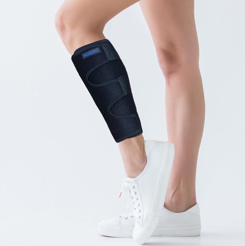 ROXOFIT Torn Calf Muscle Brace Wrap for Calf Strain, Tear, Shin Splint Pain Relief - Adjustable Tibia Neoprene Support Compression Sleeve for Men and Women - BeesActive Australia
