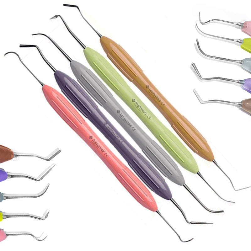 Dental Composite Placement Filling Instruments Silicon Handle Restoration Plugger/Spatula Appling Condensing Resin Tooth Restoration Set Of 5 - BeesActive Australia