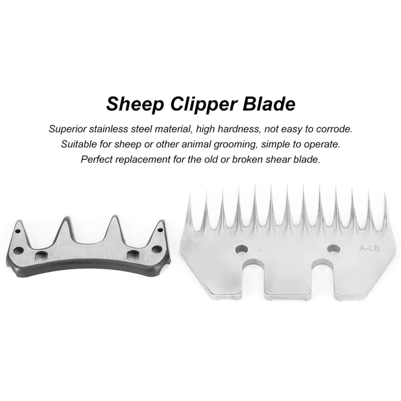 SONK Sheep Scissors Blades, Professional Universal Stainless Steel Shearing Blade 9/13 Teeth Straight/Curved Blade, Electric Wool Cutter Replacement Blades for Alpacas Goats (13 Teeth Straight Blade) - BeesActive Australia