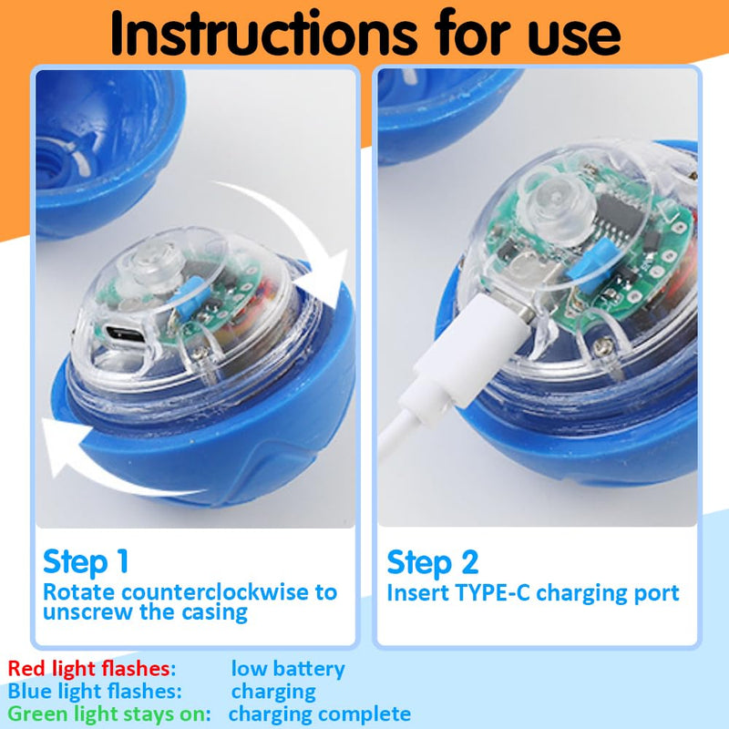 Shaky Ball Toy for Dogs, Shaking Dog Ball, Vibrating Dog Ball,Vibrating Ball for Dogs, Interactive Dog Ball, Automatic Moving Dog Toy Ball for Dogs 2-Pack - BeesActive Australia