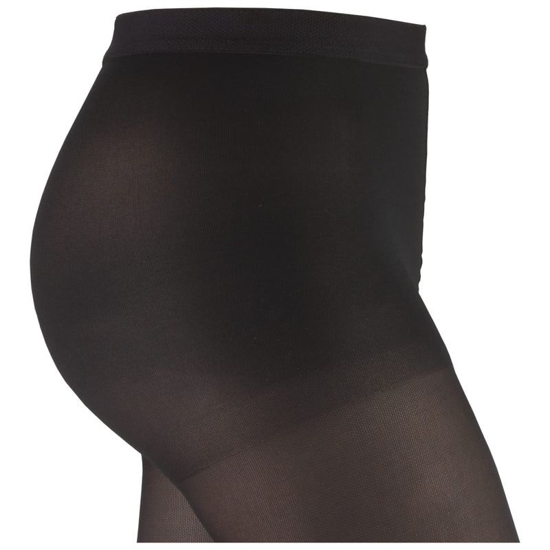 Truform Women's 20-30 mmHg Medical Compression Tights, Footless Opaque Shapewear Support Pantyhose, Medium Black Medium (1 Pair)
