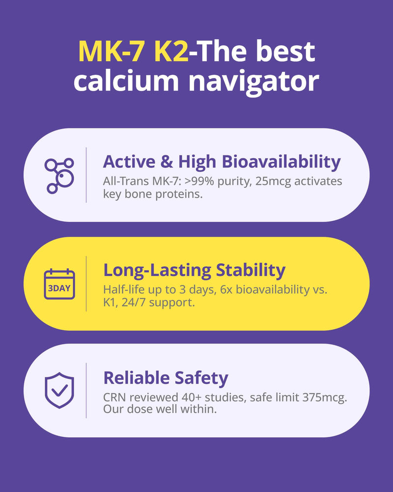 Vitamin D3 K2 5000 IU, Enhanced with Magnesium Glycinate | D3 and K2 Supplements for Bone, Heart & Immune Support - Non-GMO, Gluten Free, Soy Free Softgels, 120 Day Supply