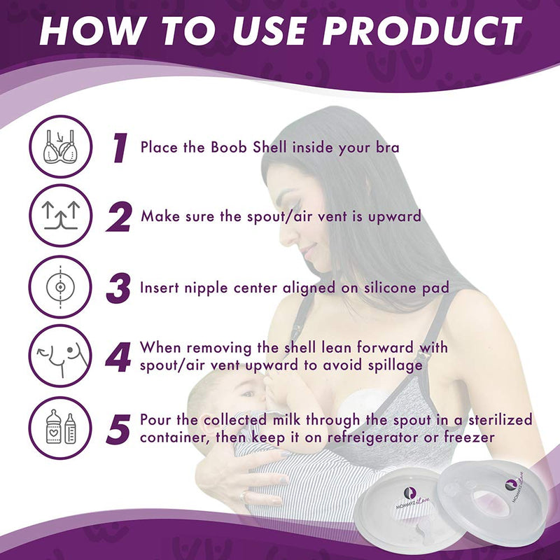 NEW Model with Plugs! Breast Shell & Milk Catcher for Breastfeeding Relief (2 in 1) Protect Cracked, Sore, Engorged Nipples & Collect Breast Milk Leaks During The Day, While Nursing or Pumping With Plugs - 2 Pack - BeesActive Australia