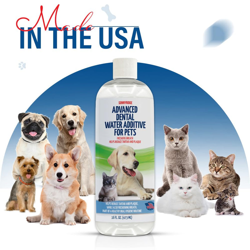 Dog Dental Water Additive – Dog Breath Freshener & Teeth Cleaner, Eliminates Bad Breath, Controls Plaque & Tartar, Gum Health Support, No Toothpaste or Brushing, Tasteless & Odorless