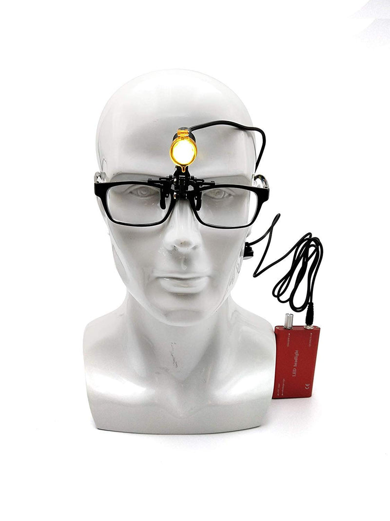 3W LED Medical Head Light Lamp with Filter Clip-on Style Red