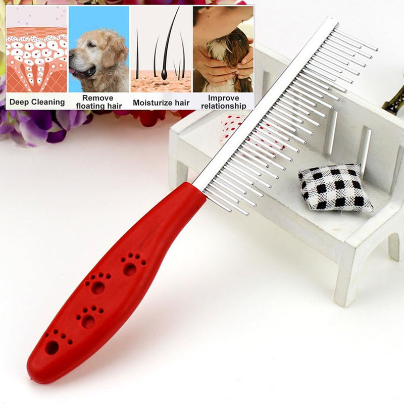 Pets fur detangler comb, stainless steel pet care comb, fur comb cat, dog comb, cat comb, flea comb for cats, detangling comb dog, cat comb with double-sided metal, combination comb for dogs, 1 piece - BeesActive Australia