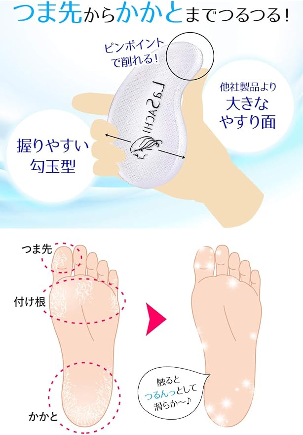 La SACHI Heel Exfoliating Glass Born from Nano Technology, For Foot, Sole, Exfoliating, Heel Care, Exfoliating Shaving, Foot Care, Strap -  Australia