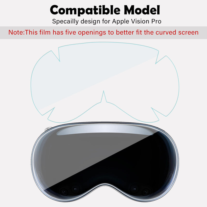 for Apple Vision Pro Screen Protector, TPU Hydrogel Screen Protective,3D Flexible Curved Full Coverage Edge Protection,HD Clear Bubble Free Screen Protective for Apple Vision Pro - BeesActive Australia