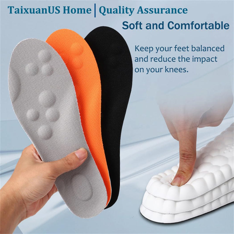 Roofo Cloud Like Soles for Men and Women Men's Comfortble Shoe Steppers Insoles Inserts Memory Foam Insoles with Arch Support (US-Men-6.5-10) US-Men-6.5-10