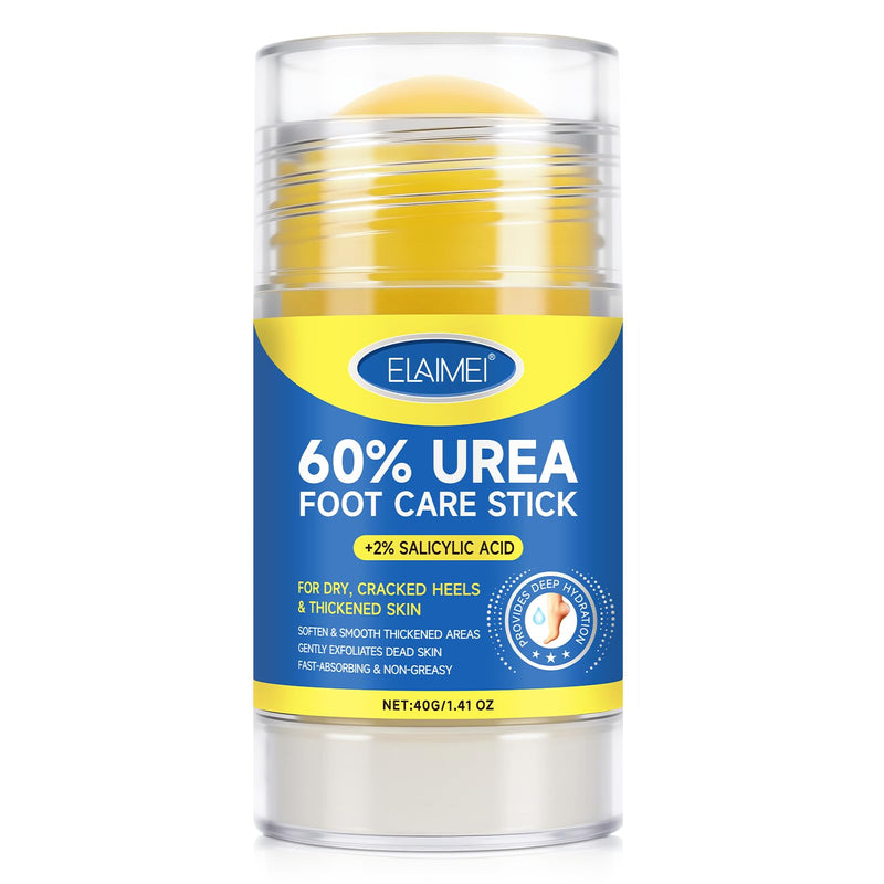 Bieyoc 60% Urea Cream with 2% Salicylic Acid, Urea Foot Cream Stick for Cracked Heels, Calluses and Rough Skin, Portable Foot Balm Stick No-Mess Applicator,1.41oz 1.41 Fl Oz (Pack of 1) - BeesActive Australia