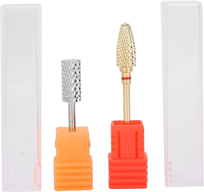 Manicure Drill Bit, 2 Pieces 2.35mm Nail Lathe Stainless Steel Foot Nail Drill Bit, Shank Diameter Nail Drill Bit, Grinding Head for Manicure Nail Art Electric Nail Drill - BeesActive Australia