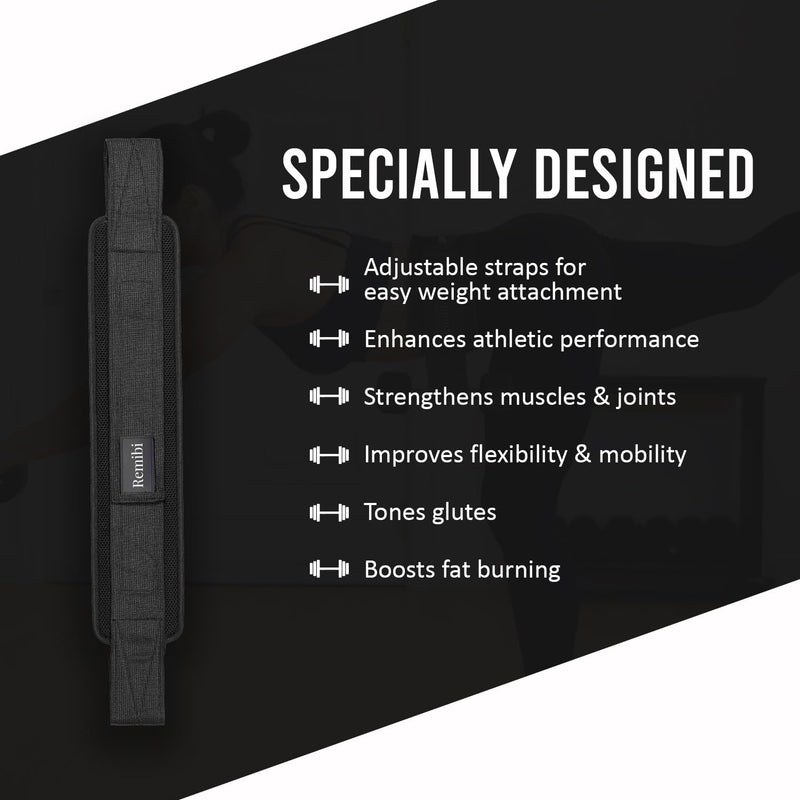 Hip Thrust Belt for Dumbbells – Adjustable, Slip-Resistant Glute Belt with Padded Support – Secure Fit for Hip Thrusts, Glute Bridges, and Leg Workouts