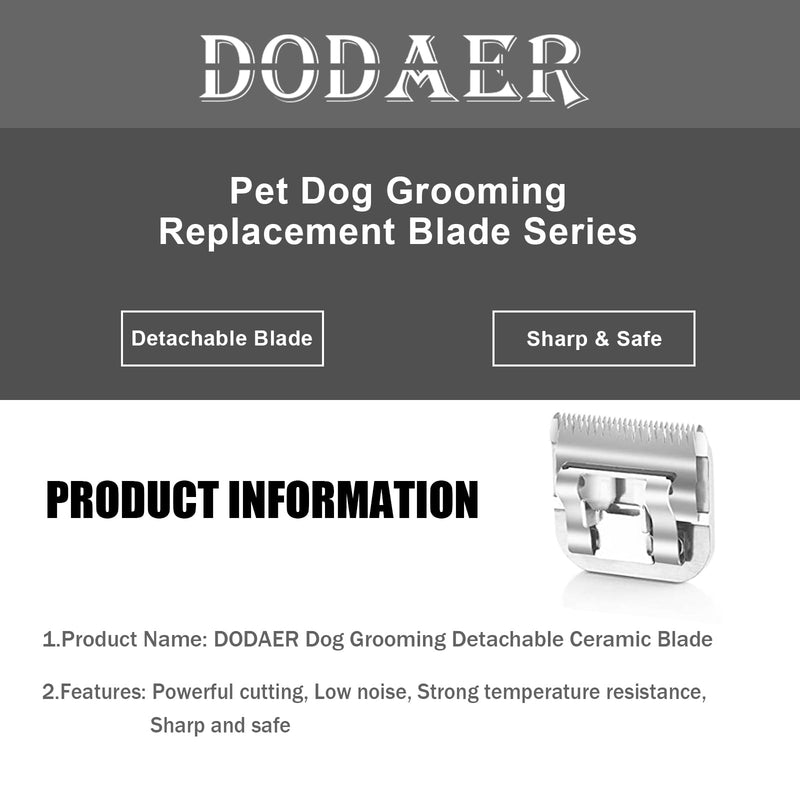Ceramic blades for dog hair trimmer, compatible with Moser 45-50/Heiniger/Andis, Oster A5, Wahl KM10, size 30# 0.5mm 1/50 inch cutting length, 2 pieces 30#-0.5mm - BeesActive Australia