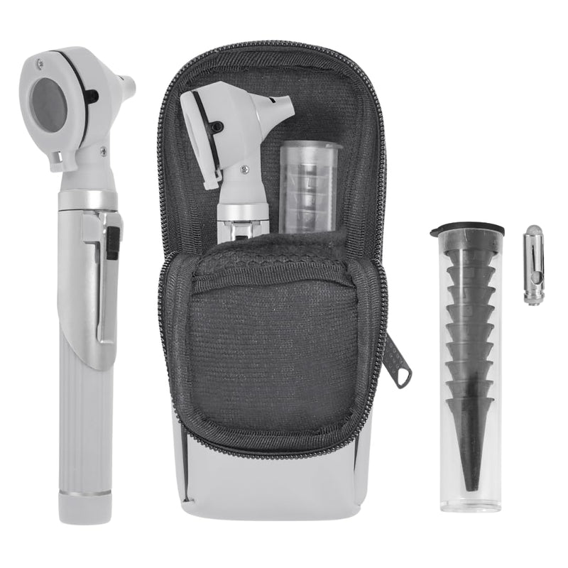 Mini Otoscope - Ear Scope with Light, Ear Infection Detector Mini Otoscope - Portable Ear Light and Exam Kit for Home Use - 3X Magnifying Fiber Optic Scope (Grey) Grey - BeesActive Australia