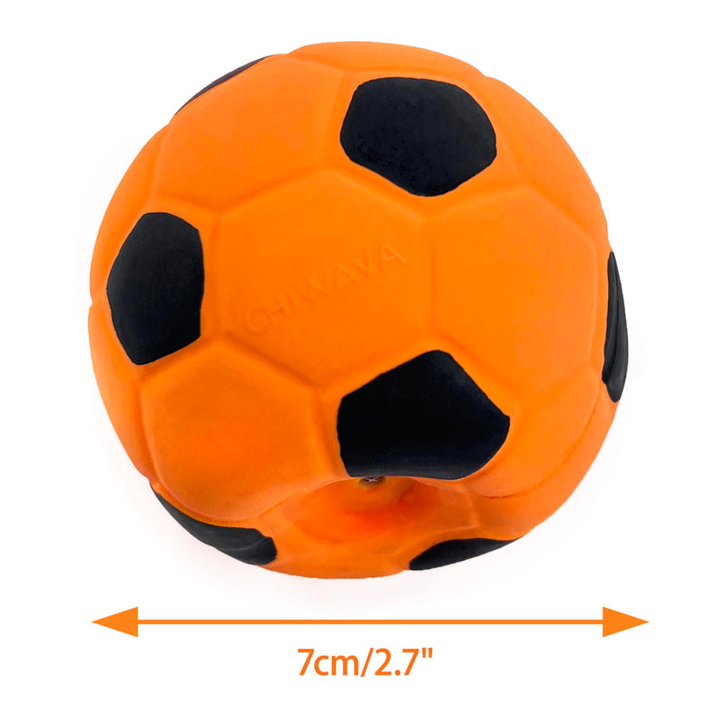CHIWAVA 3PCS 2.7'' Squeak Latex Dog Toy Football Chew Fetch Throw Ball for Medium Dogs Interactive Play 2.7" Medium Dogs 3 Pack - BeesActive Australia