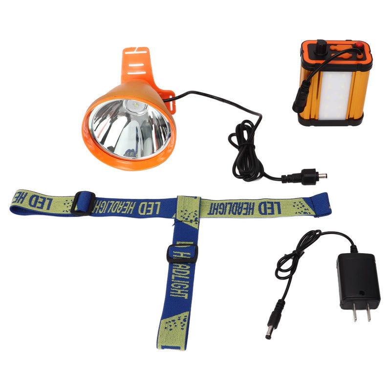 Mining Headlamp Strong Light Rechargeable LED Safety Mining Headlight with 12000mAh Lithium Battery
