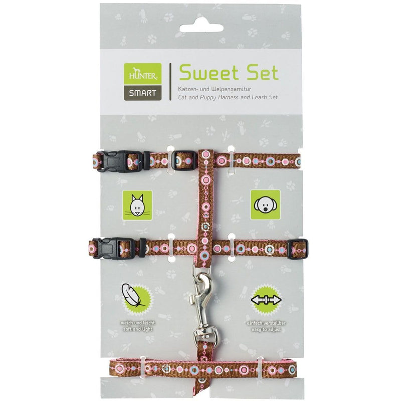 HUNTER puppy & cat set Signs, pink brown/pink 23 - 38 cm