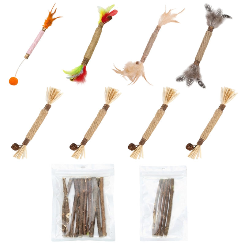 23 Pieces Cat Chew Stick with Dental Benefits, Cat Silvervine Sticks for Natural Instincts, Silvervine Dental Sticks
