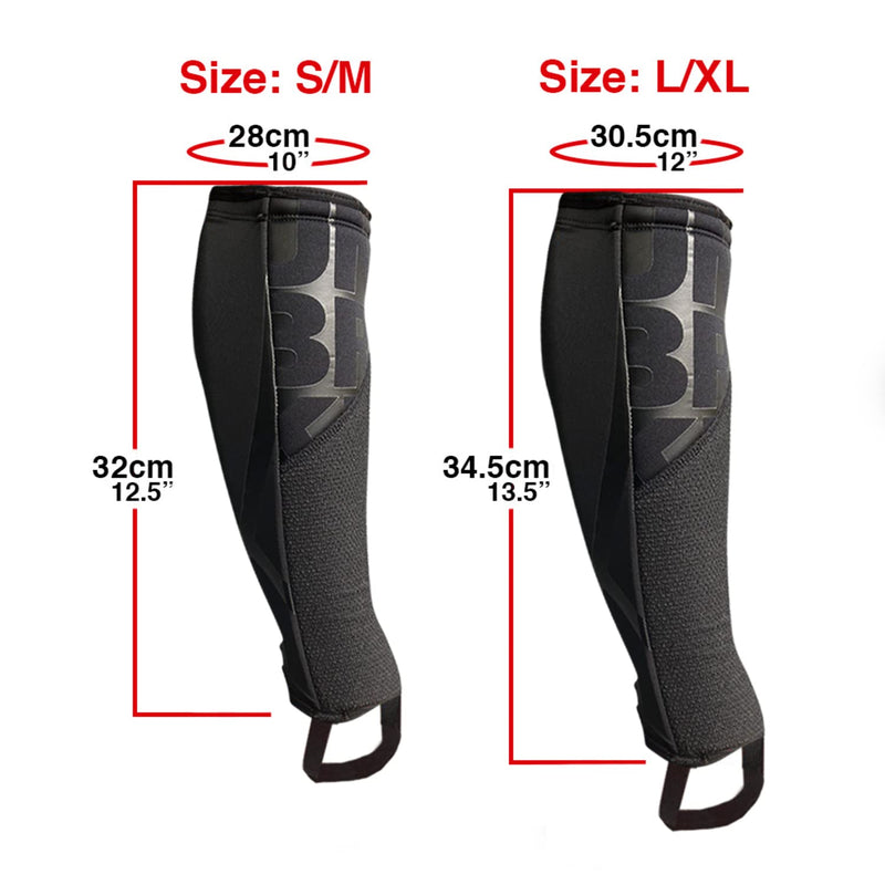 Unbrokenshop.com UNBROKENSHOP Shin Sleeves Pro Black 7mm Neoprene, Weightlifting, Deadlift, Rope Climb, Box Jumps for Men and Women, Single Large-X-Large