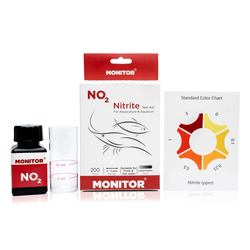 Monitor Nitrite Test KIT (200 Tests) - Monitor Aquarium and aquaculture Water Quality - BeesActive Australia