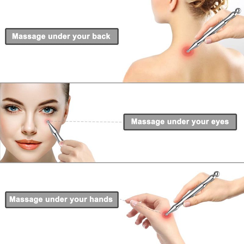 Acupuncture Pen, Facial Reflexology Tools Stainless Steel, Trigger Point Massager Tool, Deep Tissue Massage Tool - BeesActive Australia