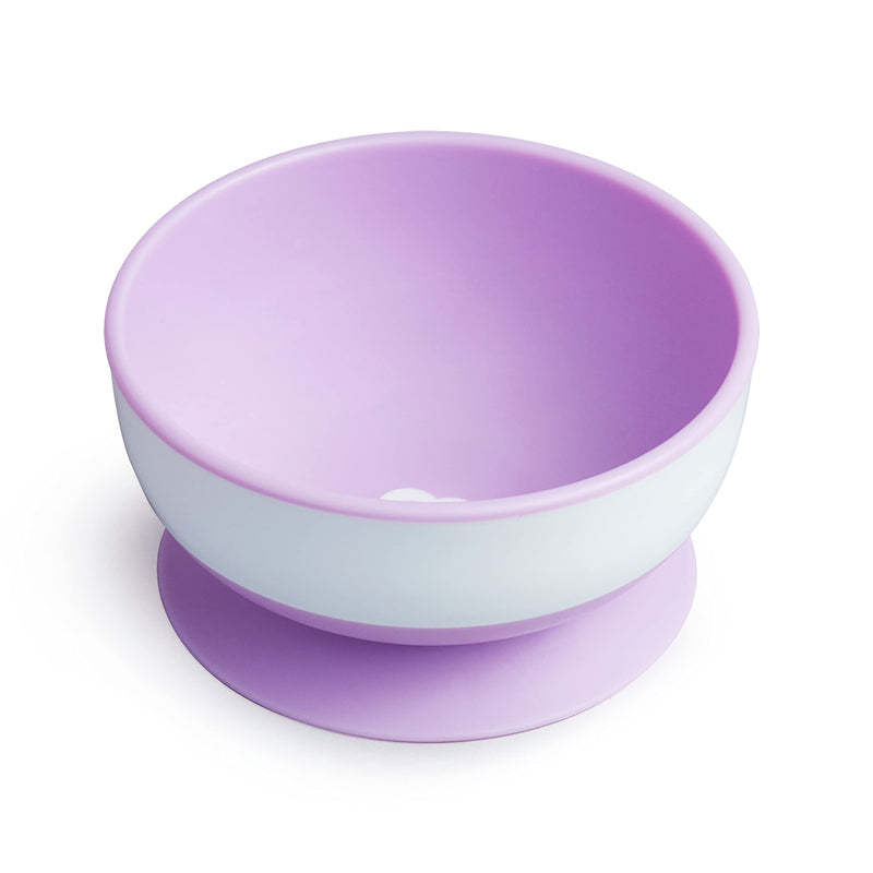 Munchkin® Stay Put™ Suction Bowls for Babies and Toddlers, 3 Pack, Blue/Green/Purple 3pc Bowls, Purple