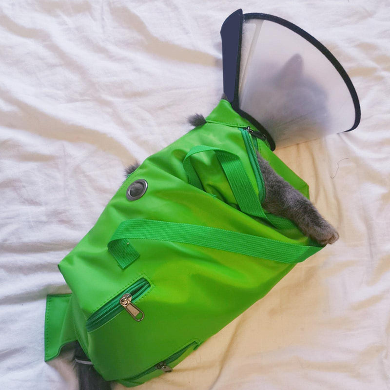 Baoblaze Pet Cat Restraint Bag Claw Grooming Scratching Grooming Bag for Cats GREEN S - BeesActive Australia