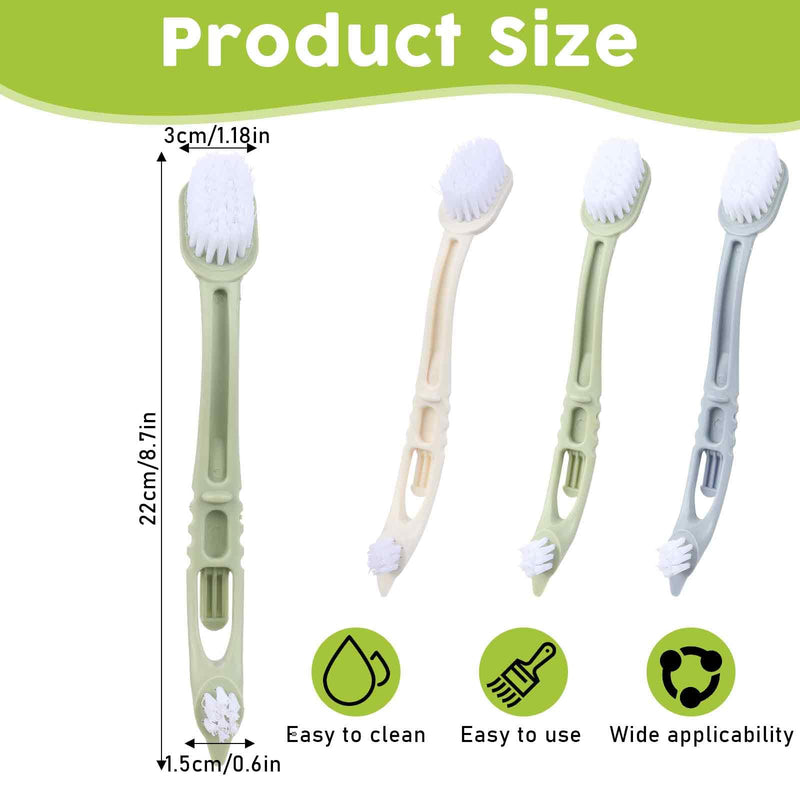 4 Pcs Bird Cage Cleaner with Two Brush Plastic Heads Long Handle Tool for Cleaning Bird Cages ssential Bird Cage Accessory - BeesActive Australia