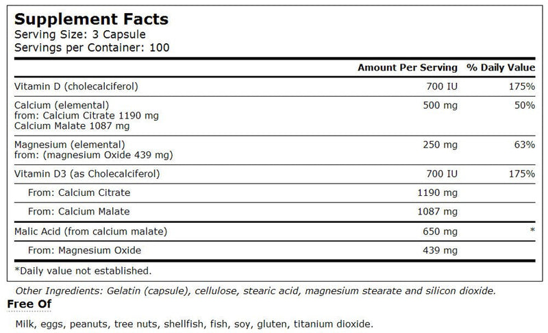 Vitacost Calcium Magnesium & Vitamin D - 300 Capsules